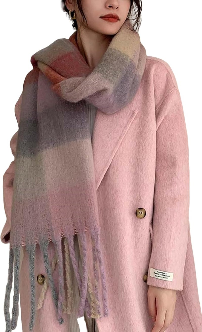 Wander Agio Winter Women Warm Scarf Long Shawl Large Scarves Cold Weather Thick Blanket Scarfs Colorful Plaid - Image 1